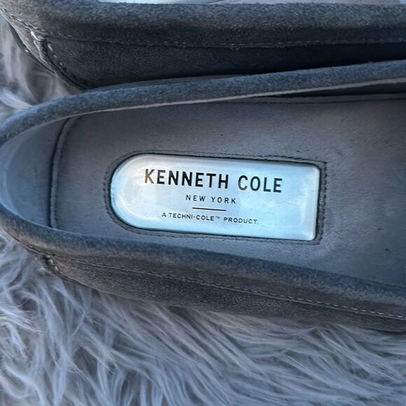 Kenneth Cole Men\'s Charcoal Gray Leather Slip on Loafers Size 10 main image 6